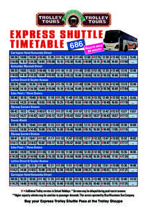 EXPRESS SHUTTLE TIMETABLE ÈnÈ Carrington Hotel Katoomba Street 09:30 10:00 10:30 H10:45 11:00 H11:15 11:30 H11:45 12:00 H12:15 12:30 H12:45 13:15 H14:00 14:15 H14:30 14:45 H15:00 15:15 H15:30 15:45 H16:00 16:15 H16:30 