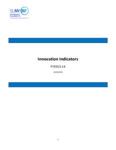 Innovation Indicators FY2013