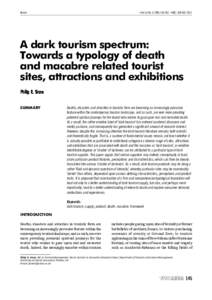 Review  •Vol. 54, No160 •UDC: :130.2 A dark tourism spectrum: Towards a typology of death