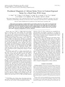 Viruses / Health / African swine fever virus / Polymerase chain reaction / Arbovirus / Asfarviridae / Classical swine fever / Virology / Influenza A virus subtype H1N1 / Veterinary medicine / Animal virology / Biology