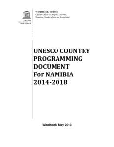 UNESCO country programming document for Namibia[removed]; 2013