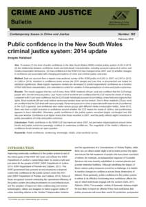 CRIME AND JUSTICE Bulletin NSW Bureau of Crime Statistics and Research