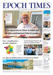 3 - 9 AOÛT 2015 · ÉDITION FRANÇAISE N° 334 · WWW.EPOCHTIMES.FR  uels sont les recours à envisager pour poursuivre les persécuteurs en Chine ?