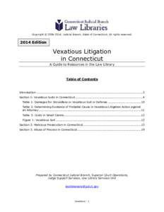 Vexatious Litigation in Connecticut