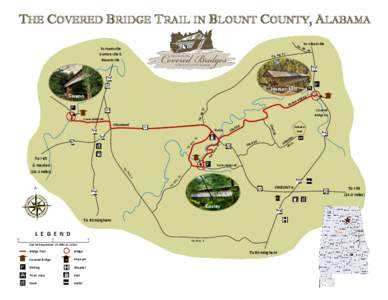 Swann Covered Bridge / Blount County /  Alabama / Easley / Lattice truss bridge / Nectar Covered Bridge / Alabama / Horton Mill Covered Bridge / Easley Covered Bridge