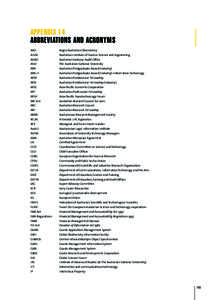 AAO  APPENDICES APPENDIX 14 ABBREVIATIONS AND ACRONYMS