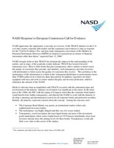 NASD Response to European Commission Call for Evidence