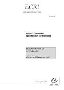 CRI[removed]SECOND REPORT ON LUXEMBOURG adopted on 13 December 2002