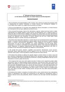 The Geneva Declaration 2nd Ministerial Review Conference