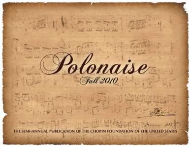 Chopin Foundation of the United States, Inc.  Polonaise FallOfficers & Directors