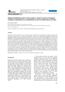 Disjunct distribution pattern of Procambarus clarkii (Crustacea, Decapoda, Astacida, Cambaridae) in an artificial lake system in Southwestern Germany