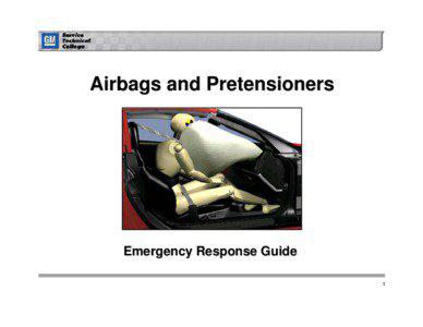 Airbags and Pretensioners  Emergency Response Guide