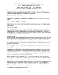 Water supply and sanitation in the United States / Clean Water State Revolving Fund / Taxation / User charge / Federal assistance in the United States