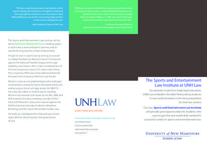 “The Sports and Entertainment Law Institute will be a great pairing with our historic strengths in trademark and copyright law. And we are very fortunate to have Michael McCann, one of the most exciting legal scholars 