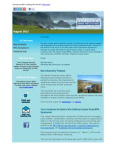 Having trouble viewing this email? Click here  August 2012 Greetings!  In This Issue