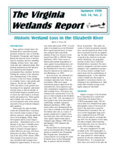 Summer 1999 Vol. 14, No. 2 The Virginia Wetlands Report