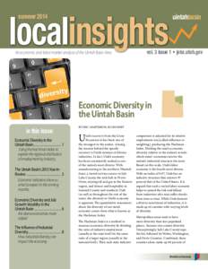 localinsights summer 2014 An economic and labor market analysis of the Uintah Basin Area  uintahbasin