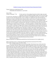 Southern Campaign American Revolution Pension Statements & Rosters Pension Application of John Burton R1518 Transcribed and annotated by C. Leon Harris State of Ohio } County of Guernsey } SS.