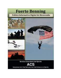 Fuerte Benning Folleto Informativo Digital de Bienvenida Servicio Comunitario del Ejército  ACS