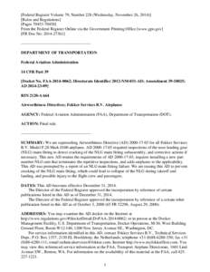 [Federal Register Volume 79, Number 228 (Wednesday, November 26, [removed]Rules and Regulations] [Pages[removed]From the Federal Register Online via the Government Printing Office [www.gpo.gov] [FR Doc No: [removed]