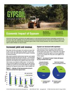 BRAND GYPSUM  Economic Impact of Gypsum Marv Batte, PhD Professor Emeritus of