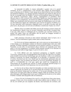 LA REVUE ET GAZETTE MUSICALE DE PARIS, 27 juillet 1856, p. 241 Le mercredi 16 juillet, la messe solennelle à quatre voix et à grand orchestre ‘de M. L. Niedermeyer a été exécutée dans l’église de Saint-Eugène