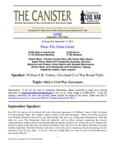 ______________________________________________________________________________  CCWRT September, 2015 Issue Meeting Date: September 17, 2015