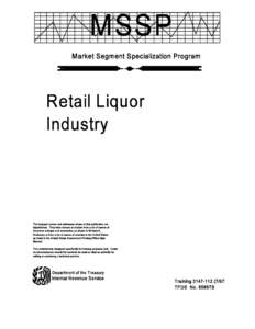 RETAIL LIQUOR INDUSTRY  Table of Contents Subject