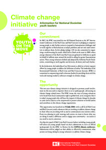 Climate change initiative Information for National Societies youth leaders