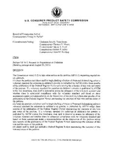 Petition HP 10-2; Request for Regulations on Cadmium - September 6, 2011