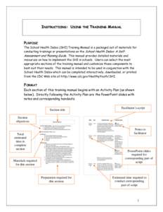 SHI Training Manual Instructions