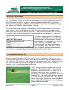 Welcome to AG-ASSIST, a WSDA-sponsored Listserv that is dedicated to chemigation, fertigation, irrigation practices, pesticide use, and related topics. July 03, 2007