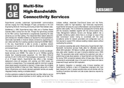 10 GE Multi-Site High-Bandwidth Connectivity Services
