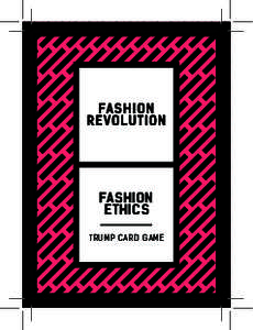 Fashion Ethics Trump Card Game Fashion Ethics
