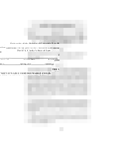 University of the District of Columbia Law Review David A. Clarke School of Law Volume 17 Spring 2014