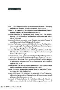 references  Ai, A. L[removed]Integrating spirituality into professional education: A challenging but feasible task. Journal of Teaching in Social Work, 22(1/2), 103–30. Allport, G. W., & Ross, M. J[removed]Persona