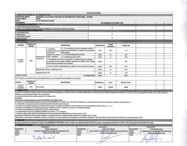 ACTA DE EVALUACIÓN  I.- I D E N T I F I C A C I Ó N DE LA A D Q U I S I C I Ó N DESCRIPCIÓN COMPRA DESARROLLO DE NUEVO SISTEMA DE INFORMACIÓN TERRITORIAL - SITMDS 22585