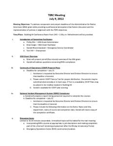 Incident management / National Incident Management System / Management / Meetings / Disaster preparedness / Minutes / Emergency management / United States Department of Homeland Security / Public safety