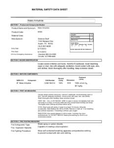 MATERIAL SAFETY DATA SHEET  Maleic Anhydride SECTION 1 . Product and Company Idenfication  Product Name and Synonym: