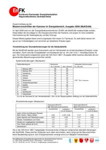 En FK Konferenz Kantonaler Energiefachstellen Regionalkonferenz Zentralschweiz Zusammenfassung der