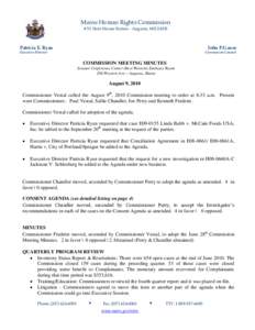 Maine Human Rights Commission # 51 State House Station - Augusta, ME[removed]Patricia E. Ryan  John P.Gause