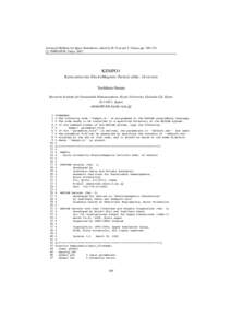 Advanced Methods for Space Simulations, edited by H. Usui and Y. Omura, pp. 209–235. c TERRAPUB, Tokyo, 2007.  KEMPO1 Kyoto university ElectroMagnetic Particle cOde: 1d version