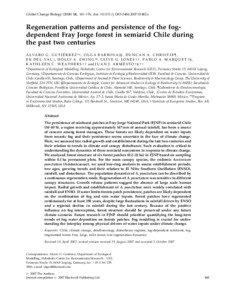 Regeneration patterns and persistence of the fog-dependent Fray Jorge forest in semiarid Chile during the past two centuries