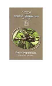 Economy of India / Environment of India / Protected areas of India / Geography of India / All India Services / Deputy Conservator of Forests / Hari Singh / Conservator of Forests / Manipur / Forestry in India / Forests of India / Ministry of Environment and Forests