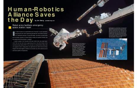 Human spaceflight / Orbiter Boom Sensor System / STS-120 / Scott E. Parazynski / International Space Station / Canadarm / Extra-vehicular activity / STS-117 / STS-134 / Spaceflight / Spacecraft / Space Shuttle program