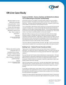 Streaming Media Case Study: OR-Live