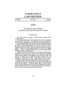 CONNECTICUT  LAW REVIEW VOLUME 45  JULY 2013