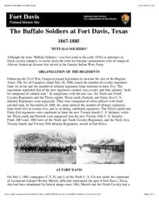 BUFFALO SOLDIERS AT FORT DAVIS[removed]:12 AM The Buffalo Soldiers at Fort Davis, Texas[removed]