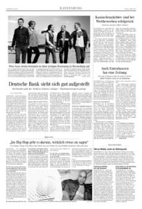 RAVENSBURG  Schwäbische Zeitung Freitag, 9. März 2012