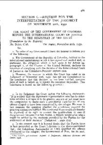SECTION C. -REQUEST FOR THE INTERPRETATION OF THE JUDGMENT OF NOVEMBER zath, 1950